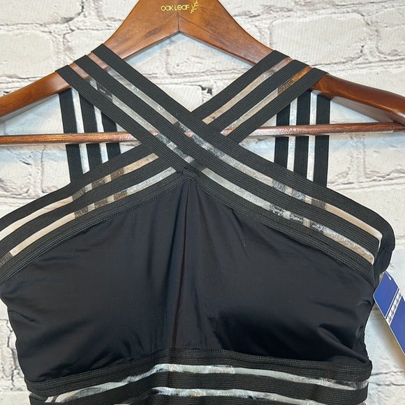 Hilor Black One-Piece Swimsuit Size Medium Size 8-10 Brand New W/Tags - Picture 4 of 14